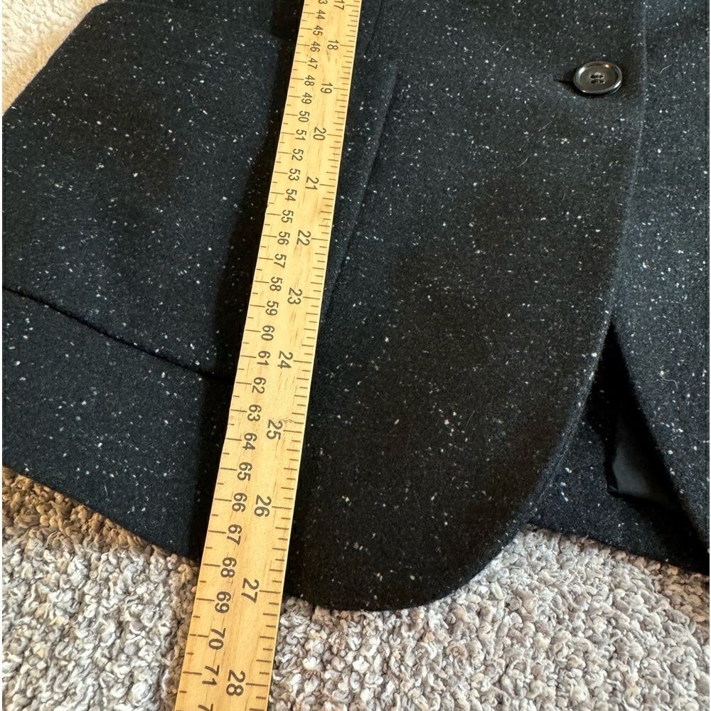 Talbots Blazer Womens Sz 6 Wool silk Blend Black Speckled Donegal‎ jacket Preppy - Picture 9 of 11